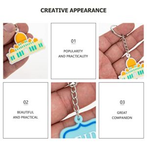 PRETYZOOM Eid Festival Key Ring Eid Ramadan Keychains ramadan decoration mini quran keychain ramadan wallet keychain Mini Keychain Pocket Bag Hanging Pendant