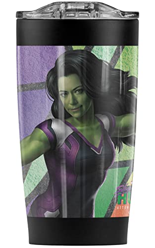 Logovision She-Hulk OFFICIAL Graffiti Stainless Steel 20 oz Travel Tumbler, Vacuum Insulated & Double Wall with Leakproof Sliding Lid | Great for Coffee/Hot Drinks and Cold Beverages