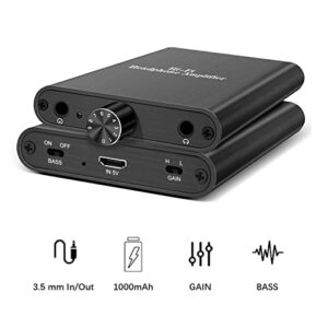 LVY Headphone AmplifierAudio Volume Adjustment Amp, 3.5mm Audio Headphone Amplifier Compatible Laptop/MP3/MP4/Phones/Computer and Various (AA015 Headphone Amplifier)