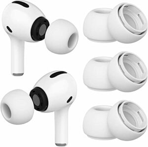 3 pairs replacement ear tips in-ear silicone eartips accessories small medium large eartips for apple airpods pro (s-white)