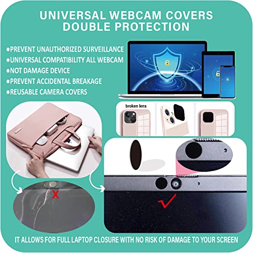 27 Pcs Nano Universal Webcam Covers - 5-Sizes for Every Size Webcam on Any Device -Reusable/Washed Multi-use – Protect Your Privacy and Prevent Lens Glass Breakage- 1 Microfiber Cleaning Cloth