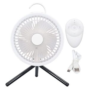 plplaaoo 4000mah tent fan with 12 led lights,camping fan,mute usb rechargeable battery operated desk fan with bracket,hanging hook,remote control,for fishing, camping,office