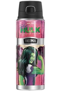 she-hulk official palm trees thermos stainless king stainless steel drink bottle, vacuum insulated & double wall, 24oz