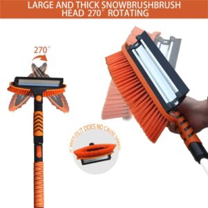 Ice Scraper Snow Brush for Car Snow Scraper Car Snow Removal Equipment Snow Cleaner for Car Squeegee Extendable Long Snow Brush Broom for SUV Truck