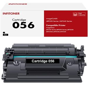 056 toner cartridge 1-pack black compatible replacement for canon 056 crg-056 imageclass lbp325dn mf543dw lbp325x mf543x mf542x printer ink