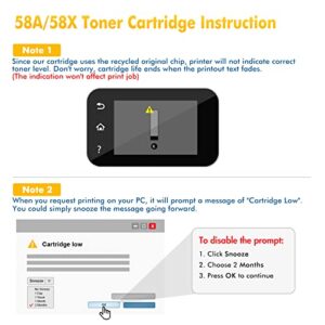 Toner Bank 58A CF258A Compatible Toner Cartridge with Chip Replacement for HP 58A CF258A 58X CF258X Pro M404n M404dn M404dw MFP M428fdw M428fdn M428dw M404 M428 Printer (Black, 2 Pack)