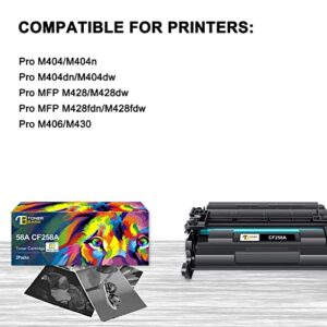 Toner Bank 58A CF258A Compatible Toner Cartridge with Chip Replacement for HP 58A CF258A 58X CF258X Pro M404n M404dn M404dw MFP M428fdw M428fdn M428dw M404 M428 Printer (Black, 2 Pack)