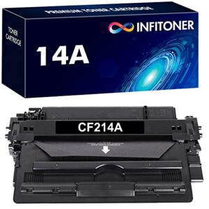 14a cf214a toner cartridge 1-pack black compatible for hp 14a cf214a 14x cf214x laserjet enterprise mfp 700 m712 m712n m725 m725dn m712dn m725f m725z m712xh m725z m712 m725 series printer high-yield