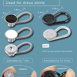 YUANHANG 18Pcs Shirt Collar Button Extender: Neck Button Extender for Mens Dress Shirt - Comfortable Tie Collar Expander