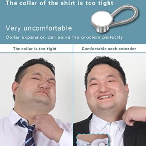 YUANHANG 18Pcs Shirt Collar Button Extender: Neck Button Extender for Mens Dress Shirt - Comfortable Tie Collar Expander
