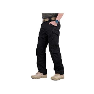 xhsytc soldier tactical waterproof pants outdoor combat hiking,mens tactical pants ripstop cargo pants,multi pocket work pants. (xl, black)