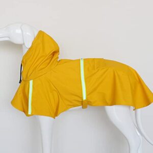 Okawany Dog Raincoat with Reflective Strip Hood for Dogs. Rain Coat Poncho for Small to Large Dogs