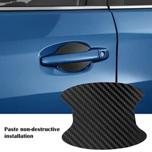 kingsea 4PCS Car Door Handle Scratch Protector,TPU 3D Carbon Fiber Texture Car Door Handle Paint Scratch Protector Sticker Universal (Style 7)