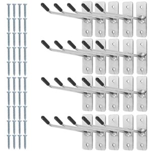 20pcs wall mounted hook home storage organizer hanger for coat bag hat heavy duty coat hook hanger wall mount hook garage hooks tool for garage shop retail office kitchen store display (4 inch)