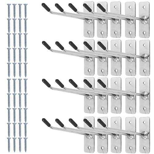 20pcs Wall Mounted Hook Home Storage Organizer Hanger for Coat Bag Hat Heavy Duty Coat Hook Hanger Wall Mount Hook Garage Hooks Tool for Garage Shop Retail Office Kitchen Store Display (4 inch)