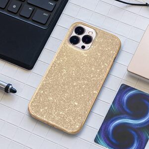 MATEPROX Compatible with iPhone 14 Pro Case Bling Sparkle Cute Girls Women Protective Cases for iPhone 14 Pro 6.1" 2022 (Gold)