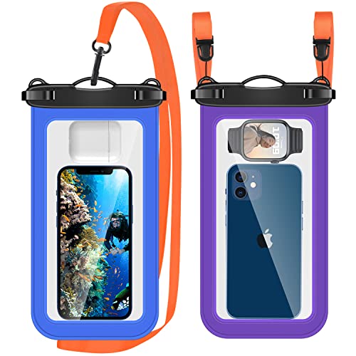 v-Golvin Universal Waterproof Phone Pouch IPX8 Underwater Case Cell Phone Dry Bag for iPhone 14 13 12 11 Pro Max SE 2020 XS Max XR 8 7 6s Plus S22 S21 Note 20 Ultra & Phones Up to 8"