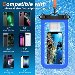 v-Golvin Universal Waterproof Phone Pouch IPX8 Underwater Case Cell Phone Dry Bag for iPhone 14 13 12 11 Pro Max SE 2020 XS Max XR 8 7 6s Plus S22 S21 Note 20 Ultra & Phones Up to 8"