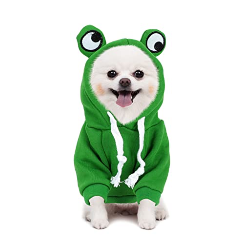 Rypet Dog Frog Costume Pet Clothes for Cold Weather Simulation Puppy Outfits for Chihuahua Yorkie Pomeranian Small