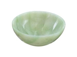 green aventurine crystal bowl - 2" gem stone bowl for altar offering bowl