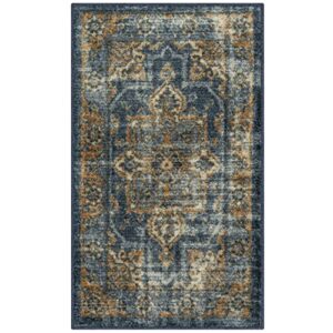 maples rugs ava traditional tapestry kitchen rugs non skid accent area carpet [made in usa], persian gold, 1'8 x 2'10