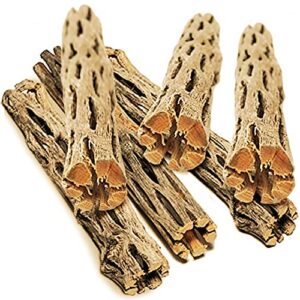 sungrow hermit crab woods, climbing logs, chew toy, keep hermies busy and active, long dried aquarium décor adds raw beauty, 6 pcs