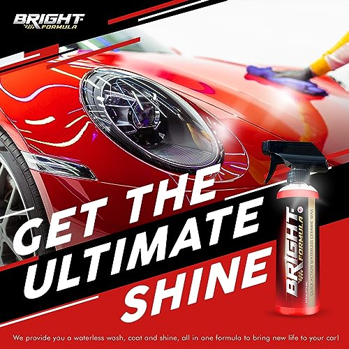 Ceramic Coating Car Wax -By Bright Formula for Cars - 3 in 1 Ceramic Spray Wax And Wash, Car Coating - Ceramic Coating Detail Si02 Spray - Ceramic Wax For Cars, Silicon Dioxide Ceramic Spray Coating For Cars