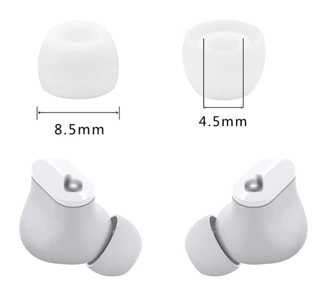 Zotech 20 Pcs White Replacement Earbud Tips for Beats Powerbeats3 and Beats Studio Buds Wireless Stereo Headphones (Small)