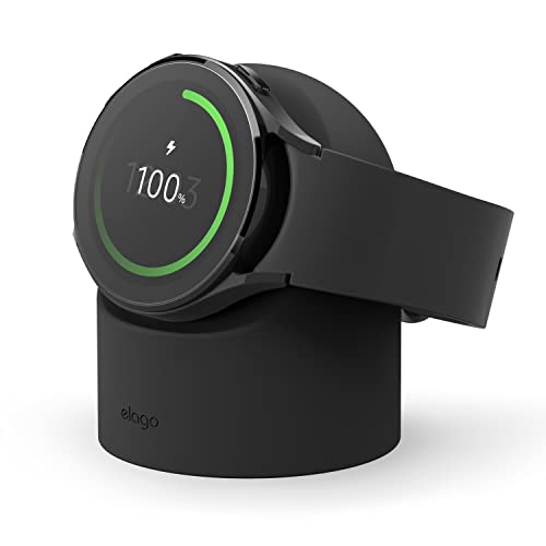 elago GW2 Stand Compatible with Samsung Galaxy Watch 6 Series / 5 Charger Stand (40, 44mm) / 5 Pro Charger Stand (45mm) 2022-2023 - [Black] [Charging Cable Not Included]