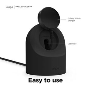 elago GW2 Stand Compatible with Samsung Galaxy Watch 6 Series / 5 Charger Stand (40, 44mm) / 5 Pro Charger Stand (45mm) 2022-2023 - [Black] [Charging Cable Not Included]