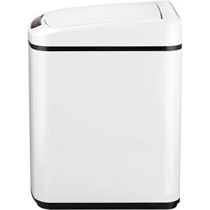 Hanover White 9-Liter / 2.3-Gallon Trash Can with Sensor Lid