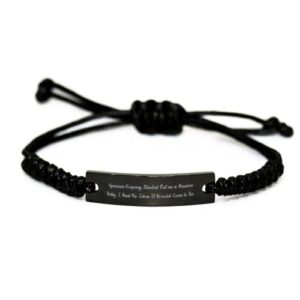 inspire aquarium keeping black rope bracelet, aquarium keeping started out as a harmless hobby. i, funny for friends, holiday