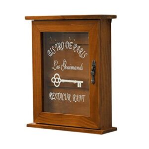 veemoon wooden key box farmhouse key holder decorative key box wooden wall key case wall mount entryway