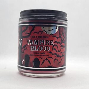 bath body works, white barn 1-wick candle w/essential oils - 7 oz - 2022 halloween scents! (vampire blood)