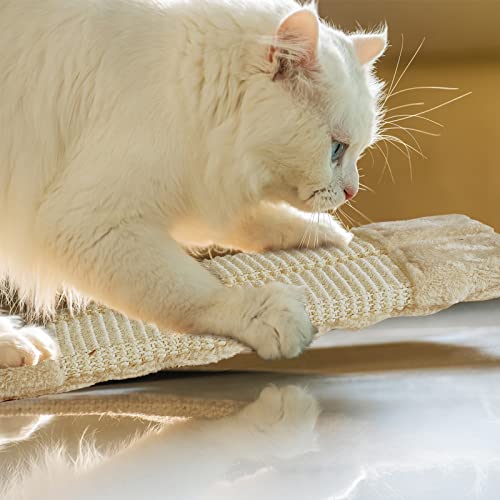 3 Pack Corner Pet Scratch Pad Mounted Corner Wall Cat Scratcher Hanging Sisal Cat Scratch Pad Vertical Anti Scratching Cat Wall Protector with Wall Fixings for Door Couch, 16 x 9 Inches