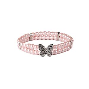 pink sparkling butterfly neck piece - xs/s
