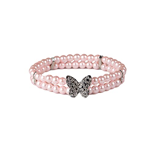 Pink Sparkling Butterfly Neck Piece - XS/S