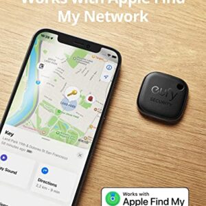 eufy Security by Anker SmartTrack Link (Black, 1-Pack), Android not Supported, Works with Apple Find My (iOS only), Key Finder, Bluetooth Tracker for Earbuds and Luggage, Phone Finder, Water Resistant