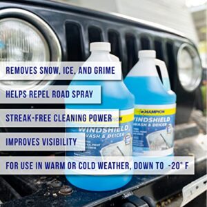 CPDI Champion Windshield Washer Fluid and Deicer for Ice, Frost, and Road Grime, Powerful Streak-Free Shine, All-Weather Year-Round Protection