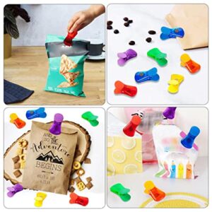 Ninth Five 12 Pack Chip Bag Clips, Foods Snacks Bag Sealers Clips Grips, Refrigerator Magnet Clips for Kitchen Use
