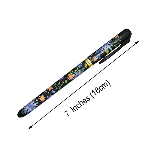 Lopenle 12PCS Fancy Floral Pens Retro Pens Flower Pens Vintage Boho Patterns Gel Pens Black Ink 0.5mm For School Office Christmas Party.…