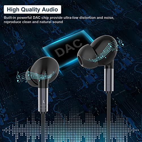 COOYA USB C Headphone Type C Wired Earbuds for Samsung Galaxy S23 S22 Ultra S21 A53 S20 FE Note 20 Flip5 4 DAC HiFi Stereo Headset in-Ear Earphone with Mic for iPad Air 5th Pixel 7 Pro 6a OnePlus 10 9