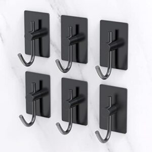 wuiviut wall hooks towel hanger heavy duty, adhesive hooks stick on wall for bathroom kitchen door cabinet, towel holders for hanging coat clothes key robe