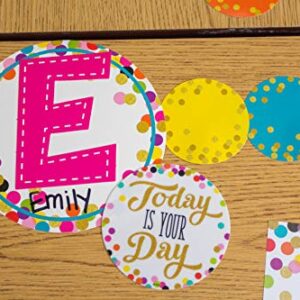 Teacher Created Resources Multi Bright Stitch 7" Fun Font Letters & Colorful Stripes Straight Rolled Border Trim - 50ft