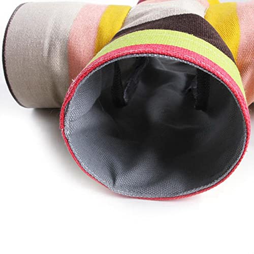 CHDHALTD Rainbow Play Tunnel, Small Pet Rainbow Mini Hedgehog Play Tunnels House Cave for Small Animals Rat Mouse Cages(Four-Way)