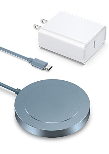 Magnetic Wireless Charger - Magnet Charging Pad Compatible with iPhone 14/14 pro/14 plus/14 pro max/ 13/13 pro/13 pro max/12 pro max - Mag-Safe Charger for AirPods 3/2/Pro with USB-C 20W PD Adapter