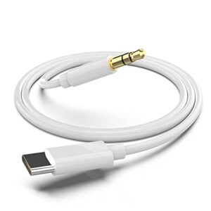 type-c to 3.5mm aux audio adapter,c to aux headphones stereo cable cords,car audio cable compatible with samsung galaxy s22 s21 s20 note20 ipad pro air pixel 5 jbl smart bluetooth speakers, 3.3ft