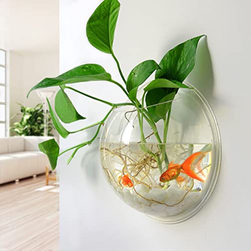 Mipcase Wall Fish Bowl, Hanging Fish Bowl Wall Mounted Fish Tank Wall Fish Tank Wall Fish Bubble