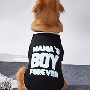 QWINEE Dog T Shirt Mom Boys Pet Clothes Breathable Dogs Apparel for Cat Kitty Puppy Small Medium Large Dogs Black and White XS
