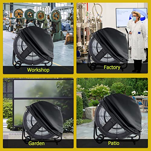 Aucovely 1PCS Outdoor Industrial Fan Cover Waterproof Dustproof 42" Fan Cover Protective Cover Fan Accessories Fan Guard Blower Cover (47x21.5x46 inch)